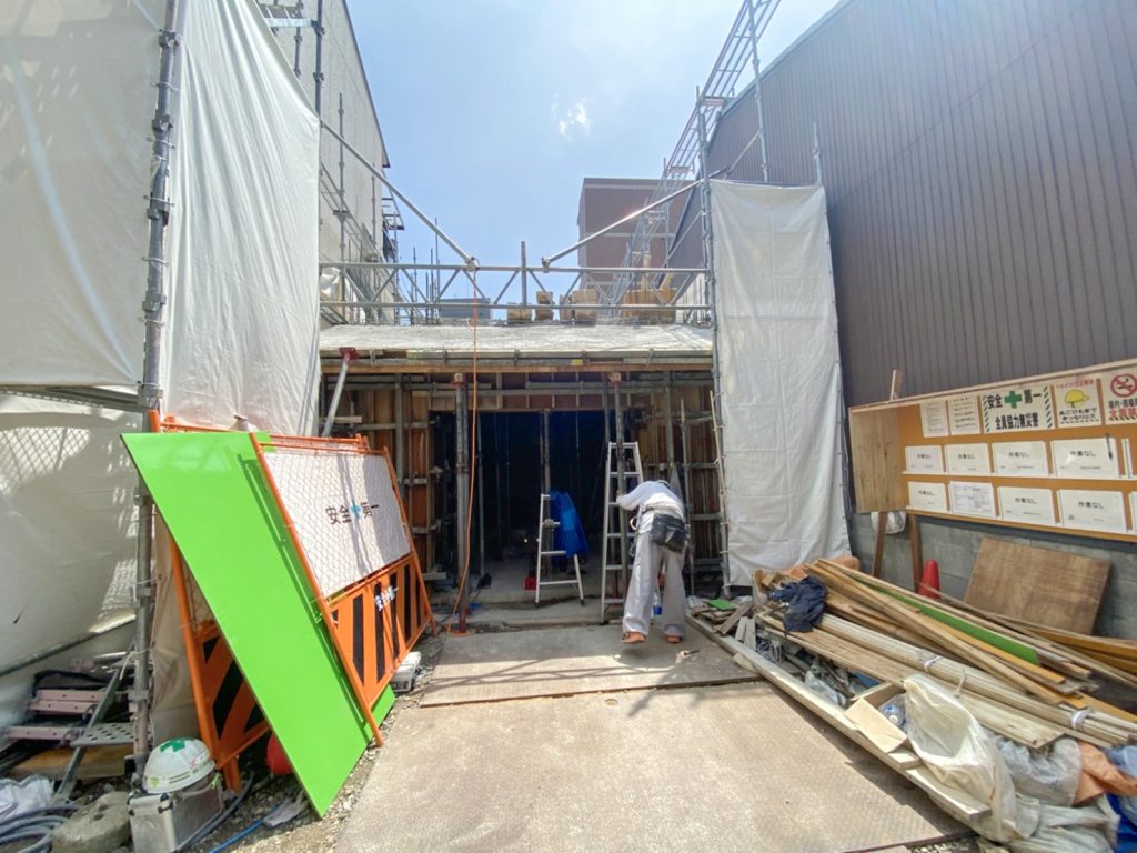 下京区のRC新築工事　現在進行中